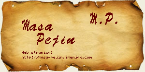 Maša Pejin vizit kartica